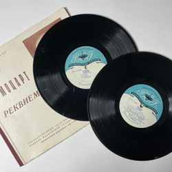 Винтажная виниловая пластинка LP В. Моцарт, Дирижер А. В. Свешников Реквием 10 дюймов (СССР 1959)