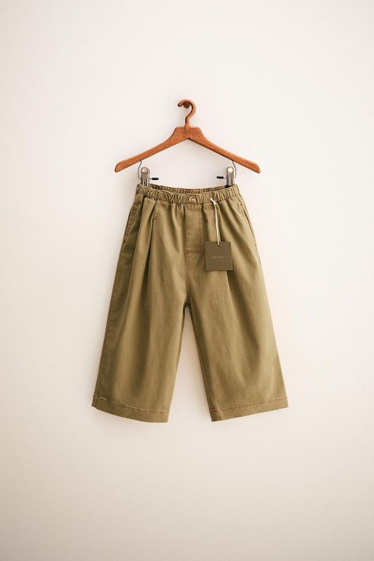 ZARA TIMELESS — БРЮКИ BAGGY SOFT TOUCH С КОНТРАСТНОЙ ОТДЕЛКОЙ, СВЕТЛЫЙ ЖЕЛТО-КОРИЧНЕВЫЙ