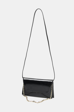 ZARA МИНИ-СУМКА С БЛЕСТЯЩЕЙ ОТДЕЛКОЙ, ЧЕРНЫЙ