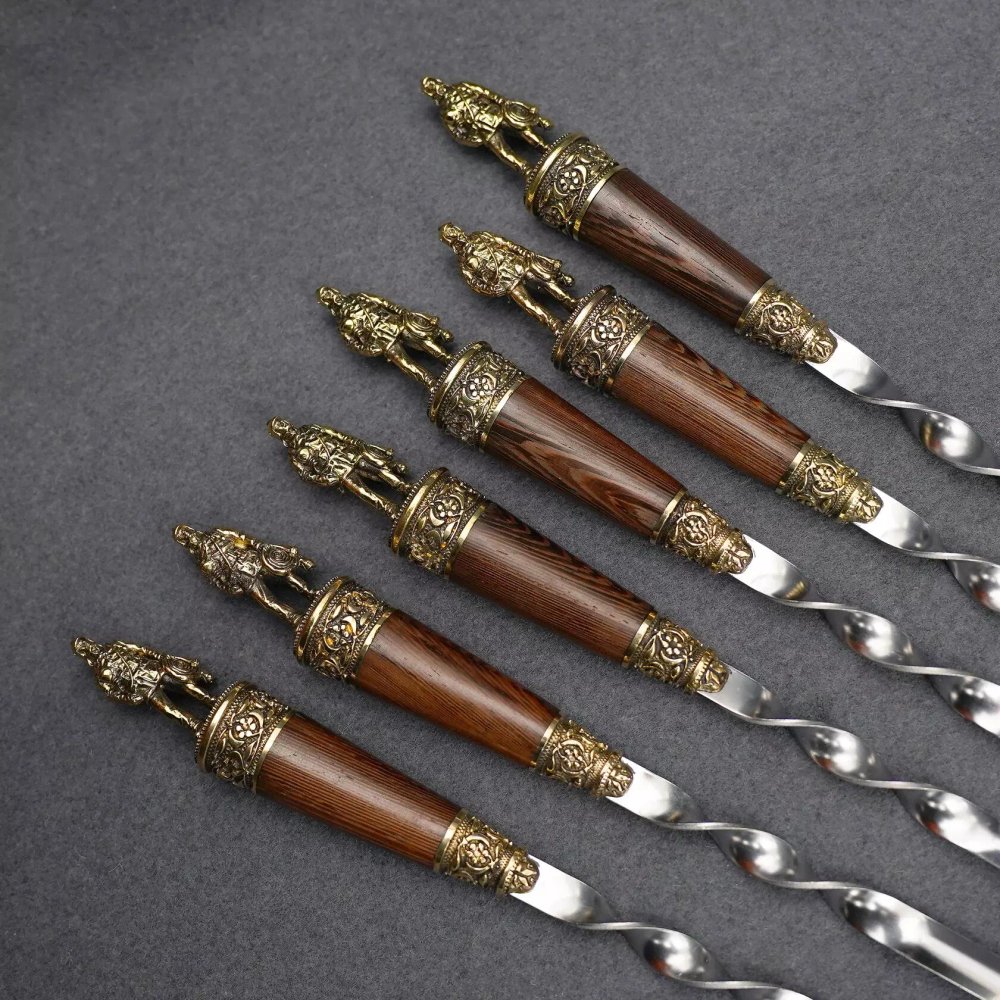 Подарочный набор шампуров "МЧС", рукояти венге