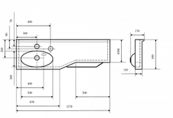 Раковина мебельная Акватон Отель 127