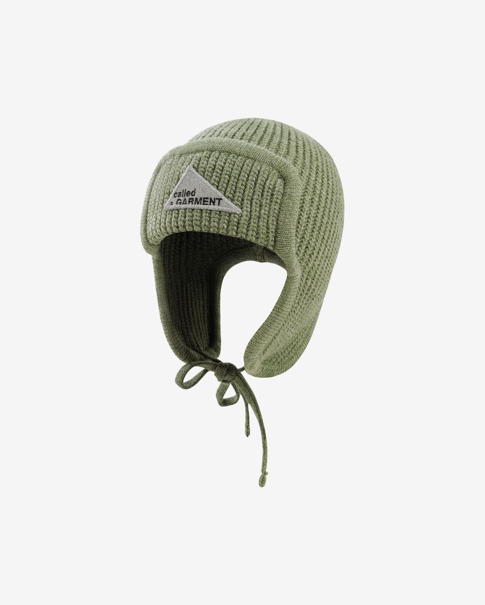 Шапка Called a Garment Mountain Earflap Beanie бледно-зеленая