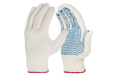 Перчатки с ПВХ "Точка", 5-н, 10 класс - ПОД ЗАКАЗ