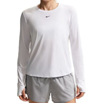 Женская теннисная футболка с длинным рукавом Nike One Classic Dri-Fit Long-Sleeve - white/black