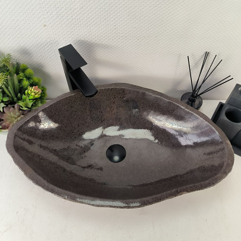 Каменная раковина из речного камня RS-05048 (65*40*15) 0858 из натурального камня