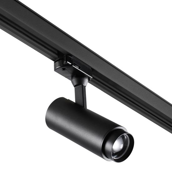 359031 PORT NT23 266 черный Трехфазный трековый светильник с переключателем цветовой температуры и мощности IP20 LED 3000К\4000К\6000К 5W/9W/13W 220V