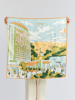 ПЛАТОК ШЕЛК | 90х90 см | "Алматы"