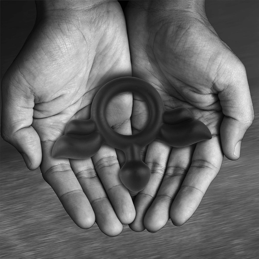 Черное эрекционное кольцо с крыльями Rooster Jeliel Angel (Цвет: черный)