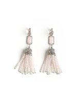 Серьги "Queen" из розового кварца и перламутра Silver