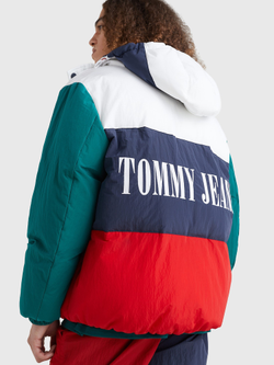 Пуховик Tommy Jeans Retro Colorblock White/multi