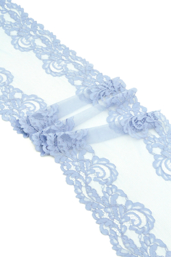Эластичное кружево исландский голубой ширина 19 см