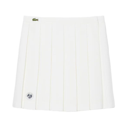 Теннисная юбка Lacoste Roland-Garros Edition Short Pleated - white