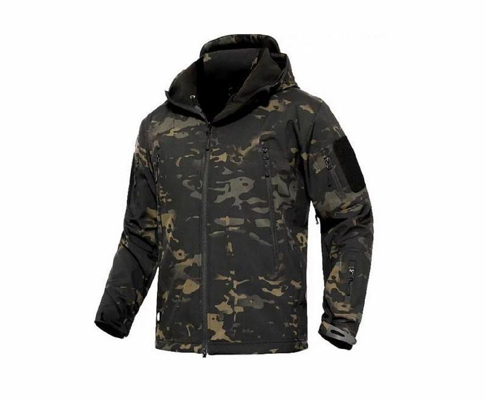 Куртка тактическая Shark Skin Soft Shell Black Multicam