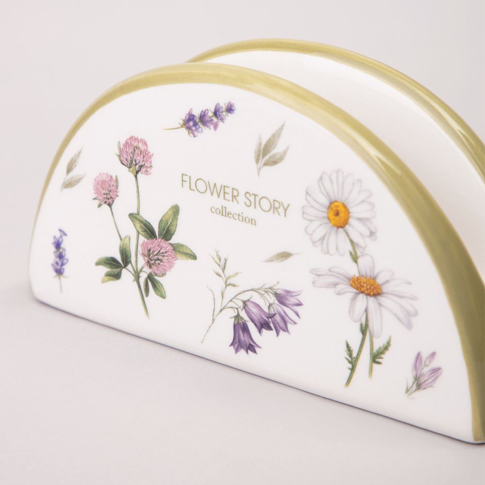 САЛФЕТНИЦА AGNESS "FLOWER STORY" 13,5*4*7 СМ (КОР=72ШТ.)