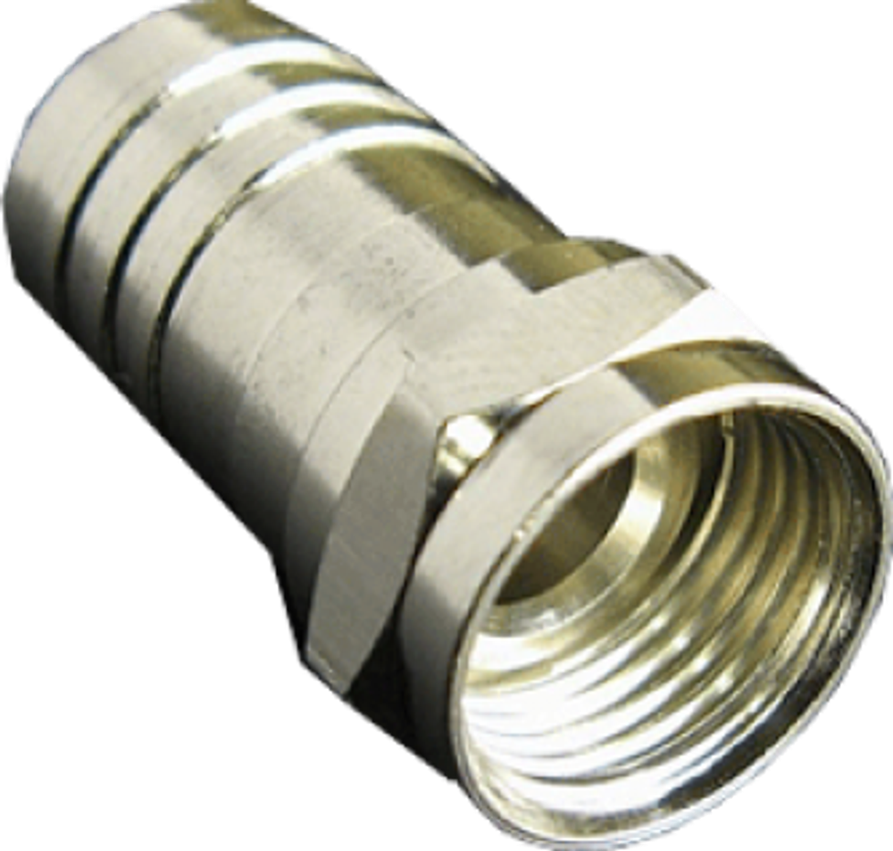 Разъем для коаксиального кабеля RG6 (Crimp) Упаковка 100 штук.