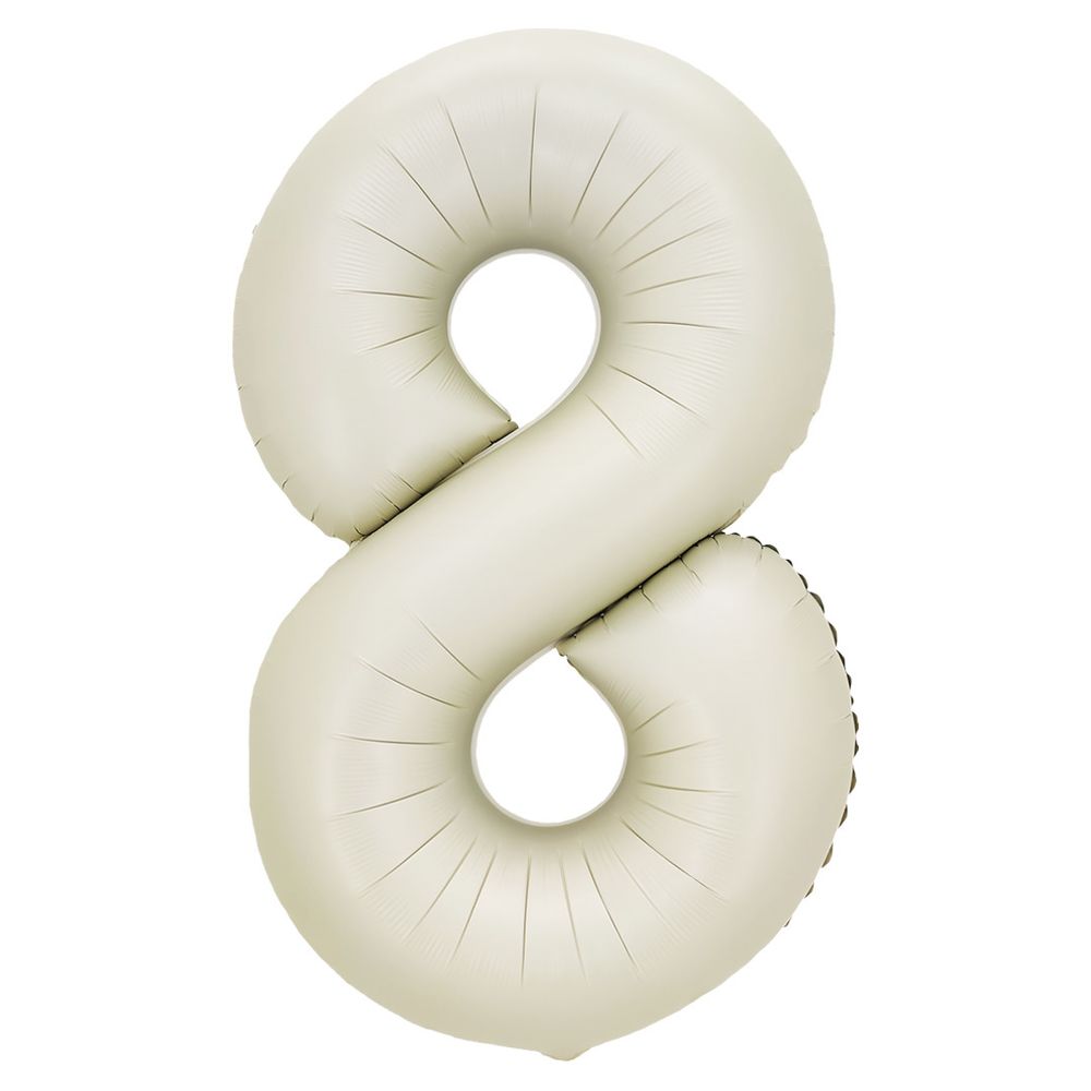 Шар (32&#39;&#39;/81 см) Цифра, 8, Белый песок, Сатин, 1 шт. в уп.