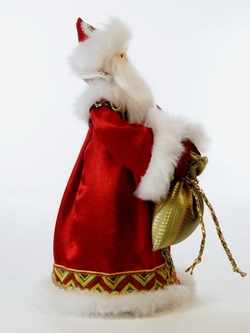 Кукла Дед Мороз в боярской шубе