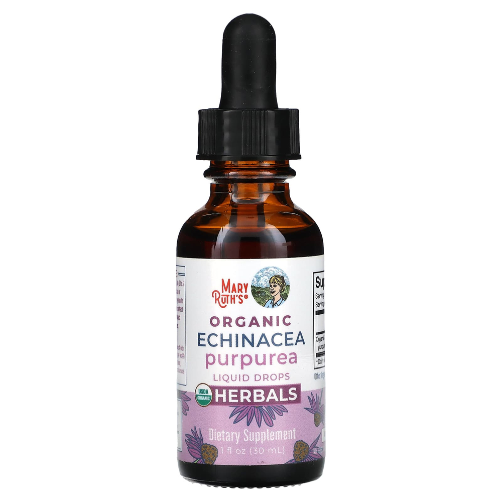 MaryRuth's, органическая эхинацея пурпурная, капли, без спирта, 30 мл (1 жидк. унция)