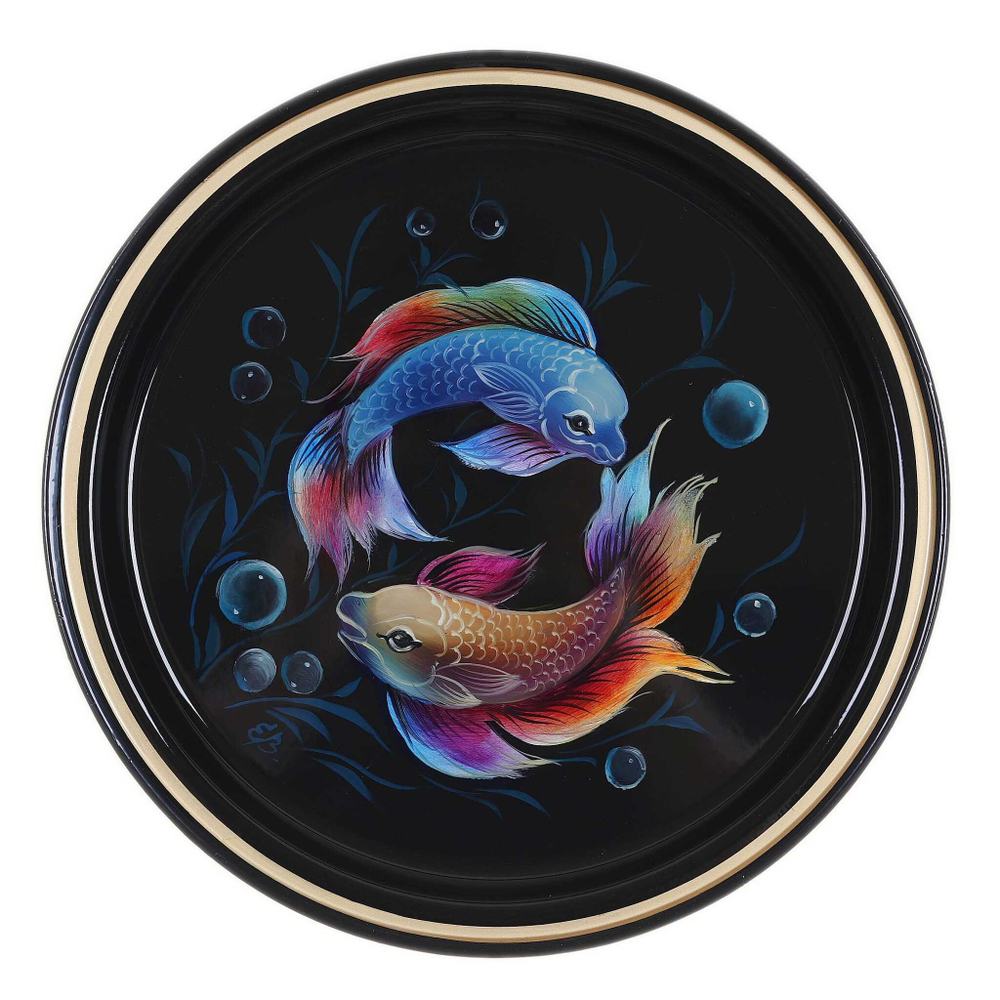 若斯托沃彩绘托盘 A5D210725155