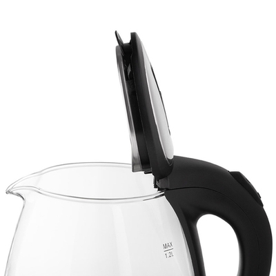Чайник электрический 1,2л Homestar HS-1052, стекло, пластик черный