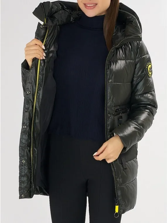 Куртка зимняя болотного цвета, размер 42