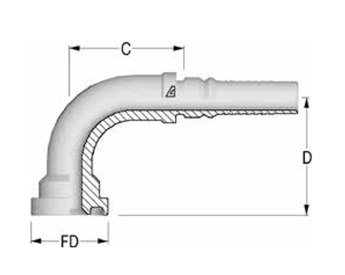 Фитинг DN 25 SFS 3/4 (90) Interlock