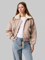 Сатиновая куртка CALVIN KLEIN JEANS - пудро-розовый(J20J224115)