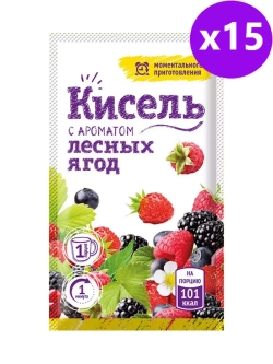 Кисель с ароматом лесных ягод 27 г * 15 шт