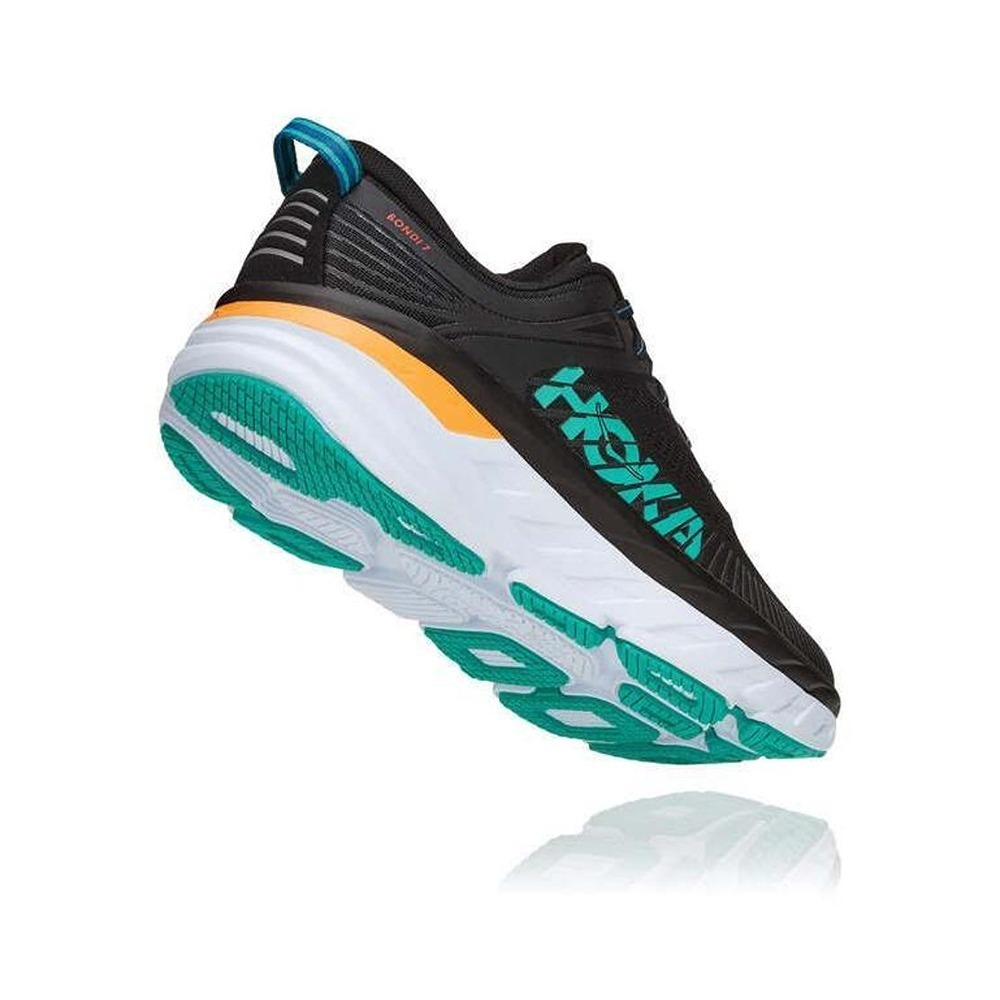 Кроссовки мужские HOKA M BONDI 7 Black / Atlantis Blue