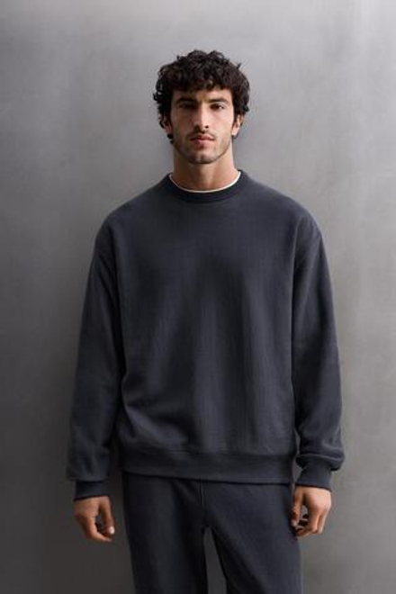 ZARA ТОЛСТОВКА ДЛЯ ТРЕНИРОВОК С КРУГЛЫМ ВЫРЕЗОМ, МОРСКОЙ СИНИЙ