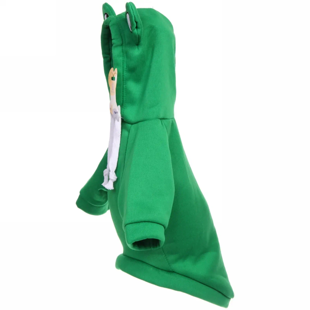 Кофта - толстовка с капюшоном для собак мелких пород «МОДНЫЙ БРО», лягушёнок, размер L (50*30*26см) Ultramarine