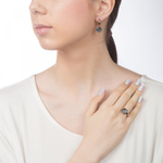 Серьги Qudo Firenze smoke 300194 BW/RG