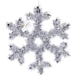 Украшение фольгированное «Снежинка» 30 см, серебро