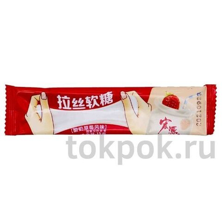 Жевательная конфета со вкусом клубничного йогурта, 13 гр
