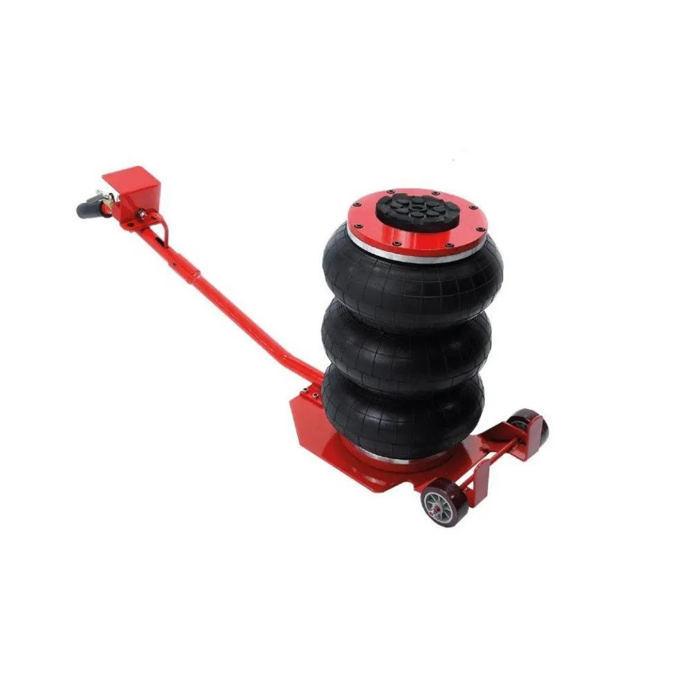 Домкрат подкатной пневматический 3т(6-12bar, h min 150мм, h max 400мм), 3 подушки