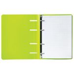 Тетрадь на кольцах А5 (160х215 мм), 80 л., пластиковая обложка, клетка, BRAUBERG, "Салатовый", 403250