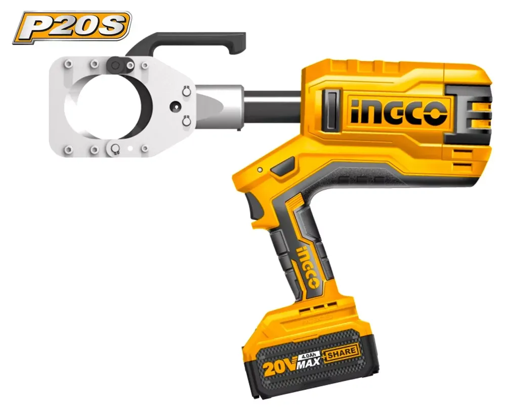 Аккумуляторный гидравлический кабелерез 20В, 2АКБ 4Ач, и ЗУ INGCO CRCLI2002 INDUSTRIAL
