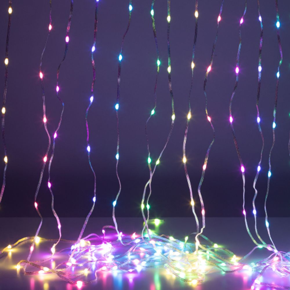 Светодиодная новогодняя гирлянда ЭРА ERASG -02 умная занавес RGB 2*2 м управление через мобильное приложение