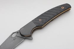 Нож Чебуркова Ворон Дамаск Карбонфотография - 4