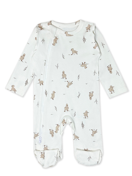 Комбинезон швы наружу на молнии Утята Экрю RinaAmari