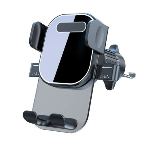 Держатель для машины, чёрный, для воздуховода, 360° вращение, стекло/пластик