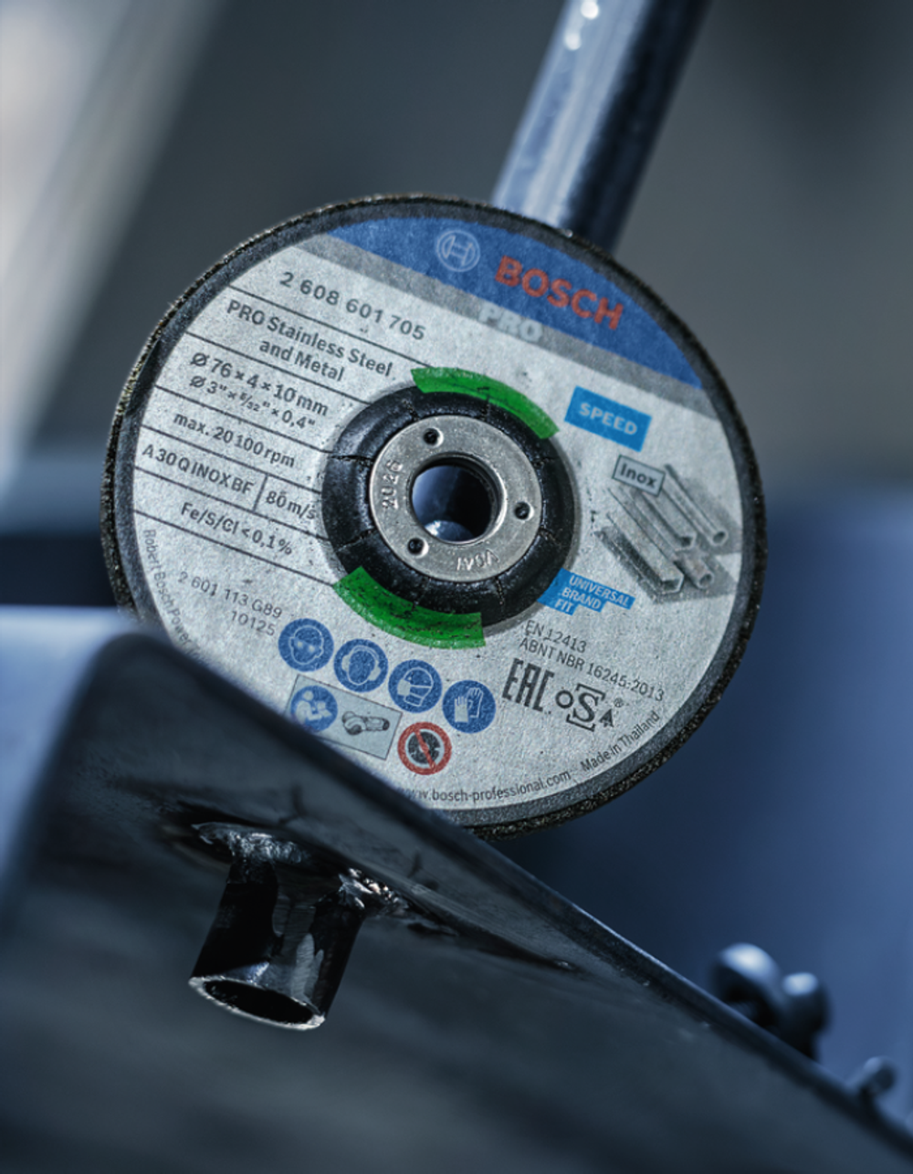 Круг шлифовальный 76х10х4 мм Expert for INOX BOSCH 2608601705