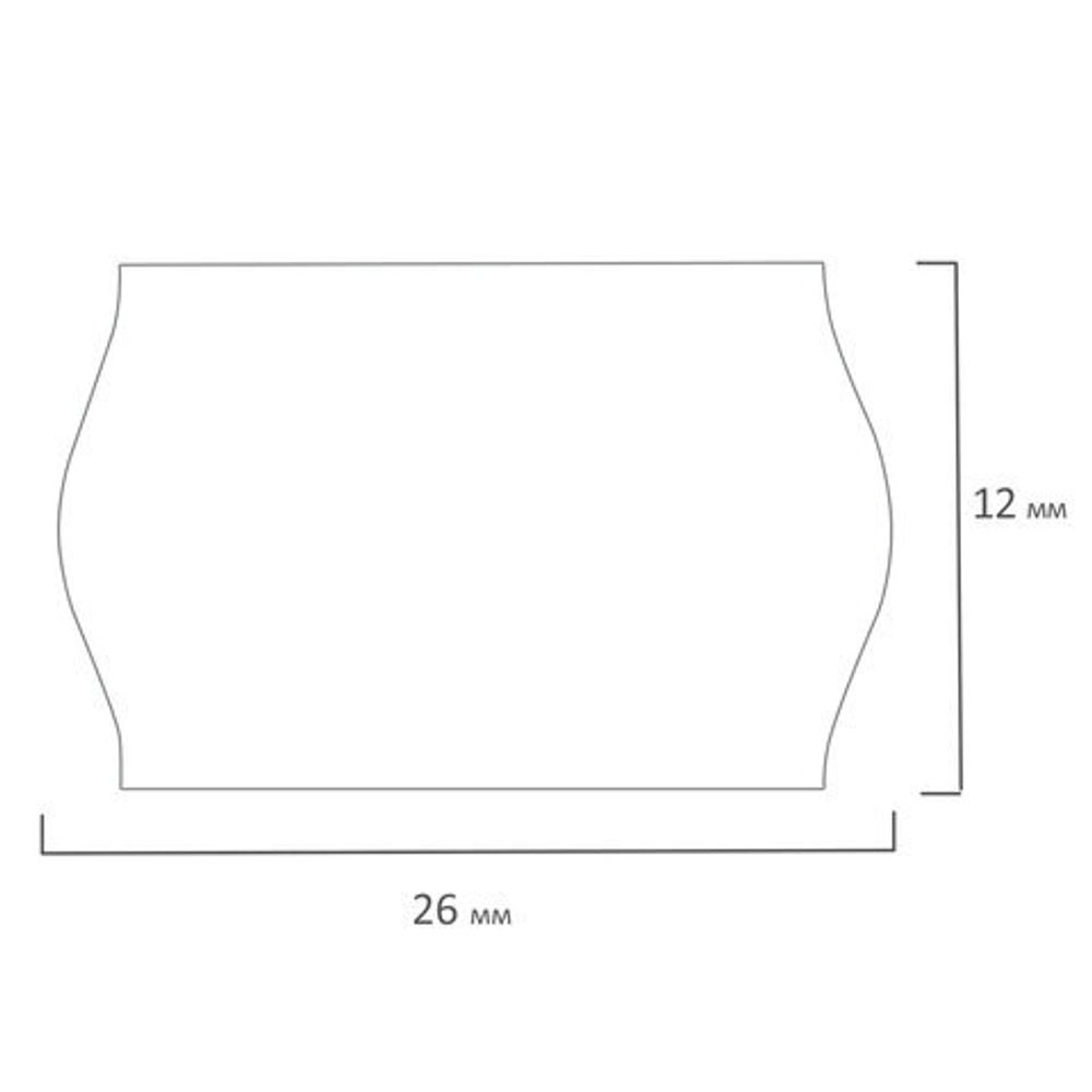Этикет-лента 26х12 мм, волна, белая, комплект 5 рулонов по 800 шт., BRAUBERG, 123576