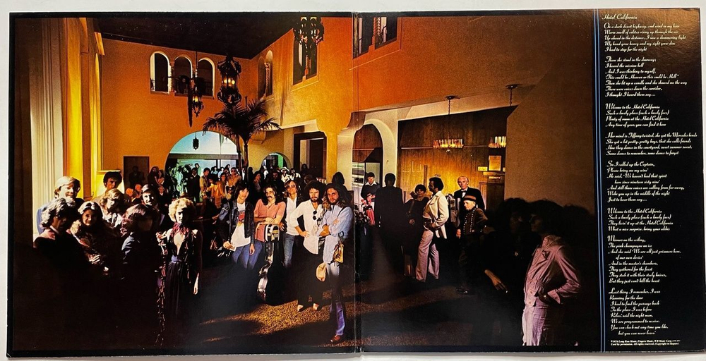 Винтажная виниловая пластинка LP Eagles Hotel California (USA 1976) (Poster)