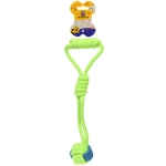 Игрушка - канат для собак мелких и средних пород «НЕСКУЧАЙКА», цвет желтый, 31,5см / 81гр (лейбл)