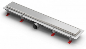 Душевой лоток с рамкой и решеткой MCH Chudej CH 850/50 KN (решетка Klasik, хром, 85 х 6 х 6,5 см), с боковым сливом D50