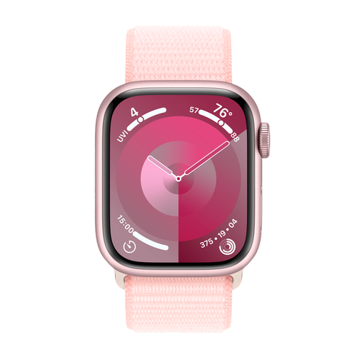 Умные часы Apple Watch Series 9 GPS, 41mm, Aluminium Case with Sport Loop, Pink (Розовый)