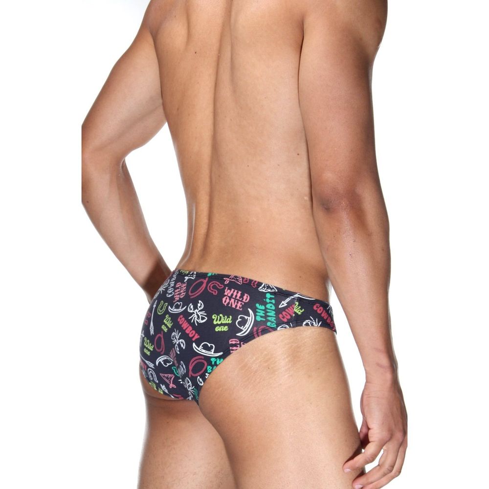 Мужские трусы слипы темно-серые с принтом DARKZONE DZN6483