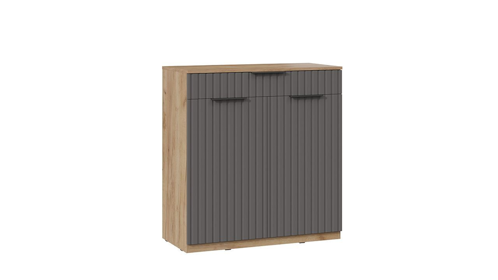 Прихожая с зеркалом комплект мебели Дуб Крафт золотой/Графит матовый 206х43х226 см