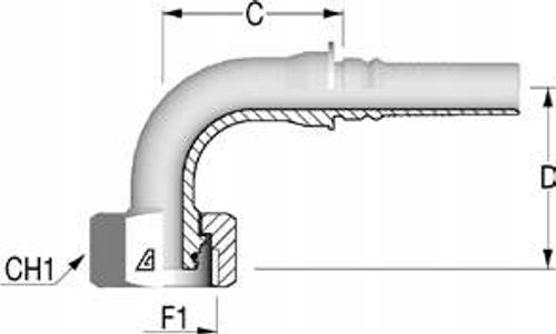 Фитинг DN 20 DKO-S (Г) 36x2 25 (90) Interlock